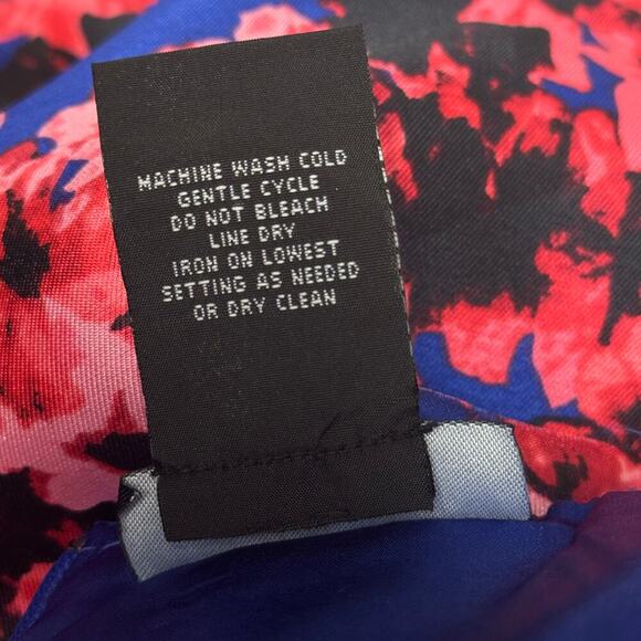 New B. Darlin Strapless Sweetheart Red Blue Floral Print Mini Dress Juniors 5/6 - Picture 10 of 10